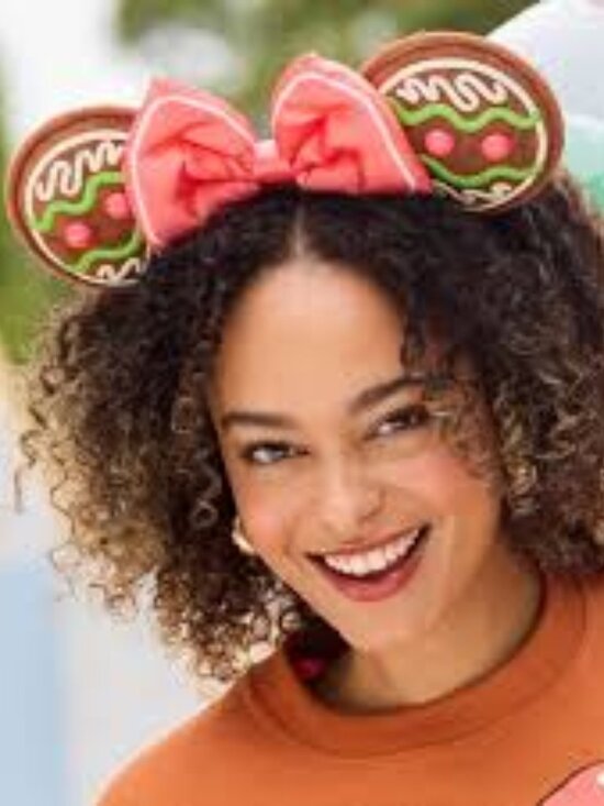 Disney Parks Minnie Mickey Mouse Ears Gingerbread 2024 Headband for Adults NWT main image 4